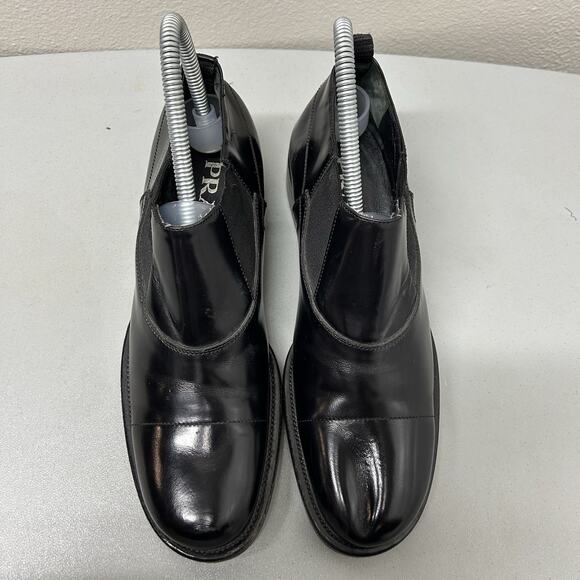 Vintage 90’s PRADA Pull Leather Boots Shoes Slip-On Size 35 EU 36 US 5 - Picture 4 of 7